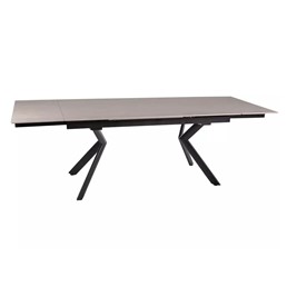 Stół Rozkładany NORTON (160-240)x90 Travertine Beż Mat/Czarny