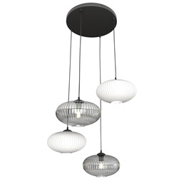 Lampa Wisząca COCO 4 PREM MIX Czarny/Biały