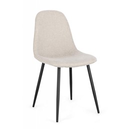 Krzesło IRELIA Czarny/Beżowy