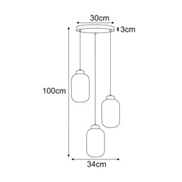 Lampa Wisząca SILVA K-5755 Grafitowy/Czarny