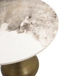 Stolik MODIG M38 Fi50cm Biały/Złoty