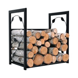 Stojak Na Drewno KAJA HOME KS-24 LIŚĆ S Czarny