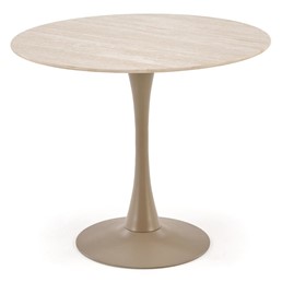 Stół Okrągły TOLIO fi90 Trawertyn/Kaszmir