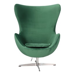 Fotel JAJO Velvet Zielony/Srebrny