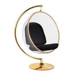 Fotel BUBBLE STAND GOLD Poduszka Czarna