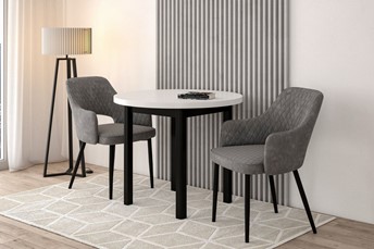 Stół ST24-FX fi90 Biały/Czarny