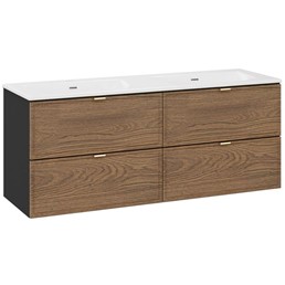 Zestaw Meblowy SKY 120cm Czarny Mat/Dąb Casella